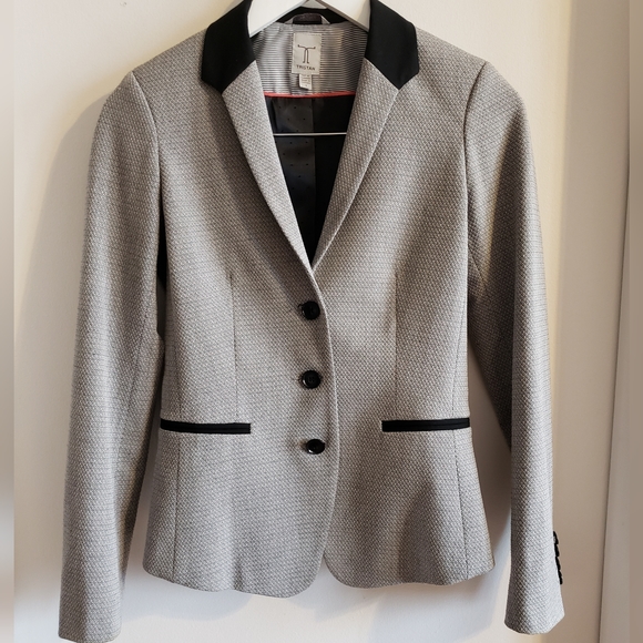 Tristan Classic Structured Blazer Pink Blue Diamond Graphic Woman Size One - Picture 1 of 16